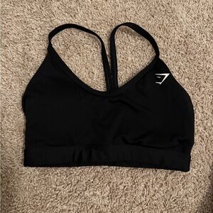 Gymshark Strappy Sports Bra - XS - Black